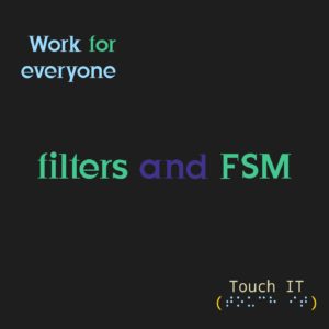 На темно-сером фоне надпись: filters and FSM